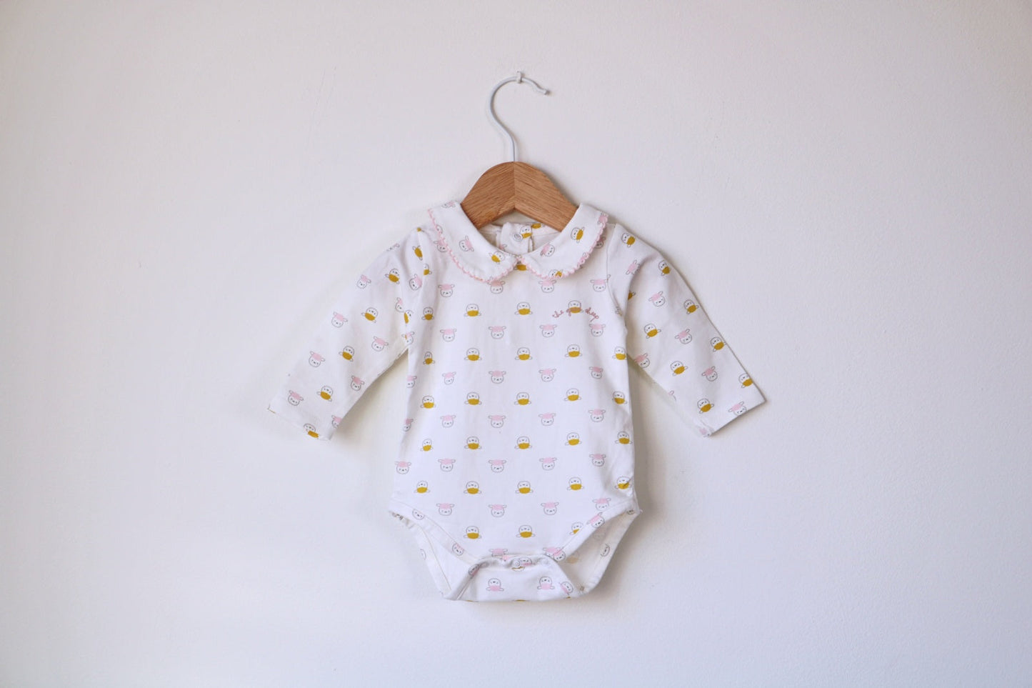 Body com gola manga comprida para Bebé Menina de 0/1 meses | Clobies