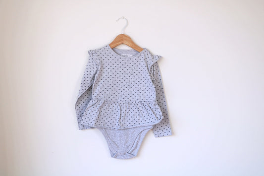Body manga comprida para Menina de 2 - 3 anos | Clobies