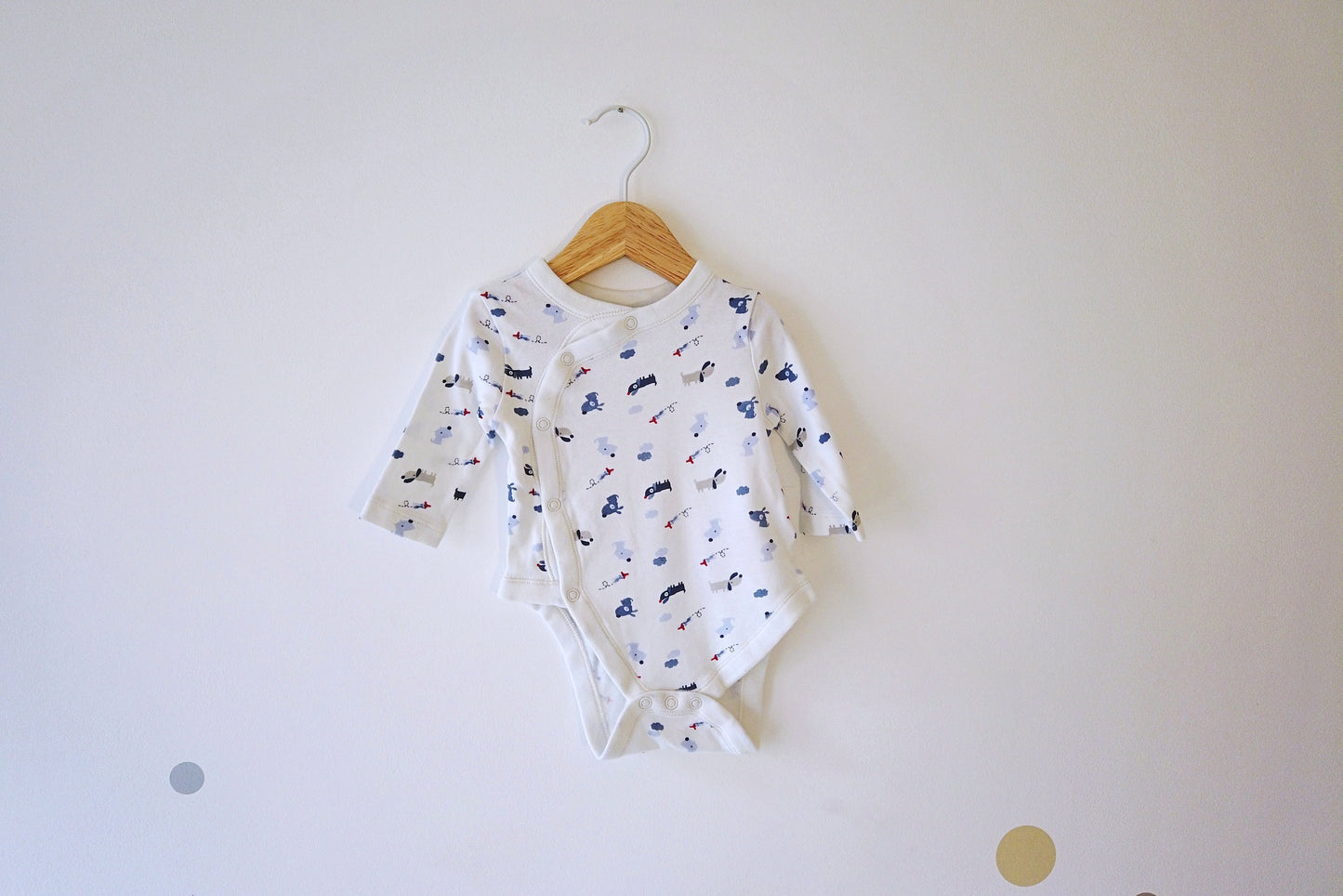 Body manga comprida para Bebé Menino de 1 - 3 meses | Clobies