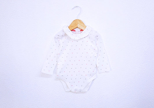 Body com gola manga comprida ▪️ Bebé 6 - 9 meses