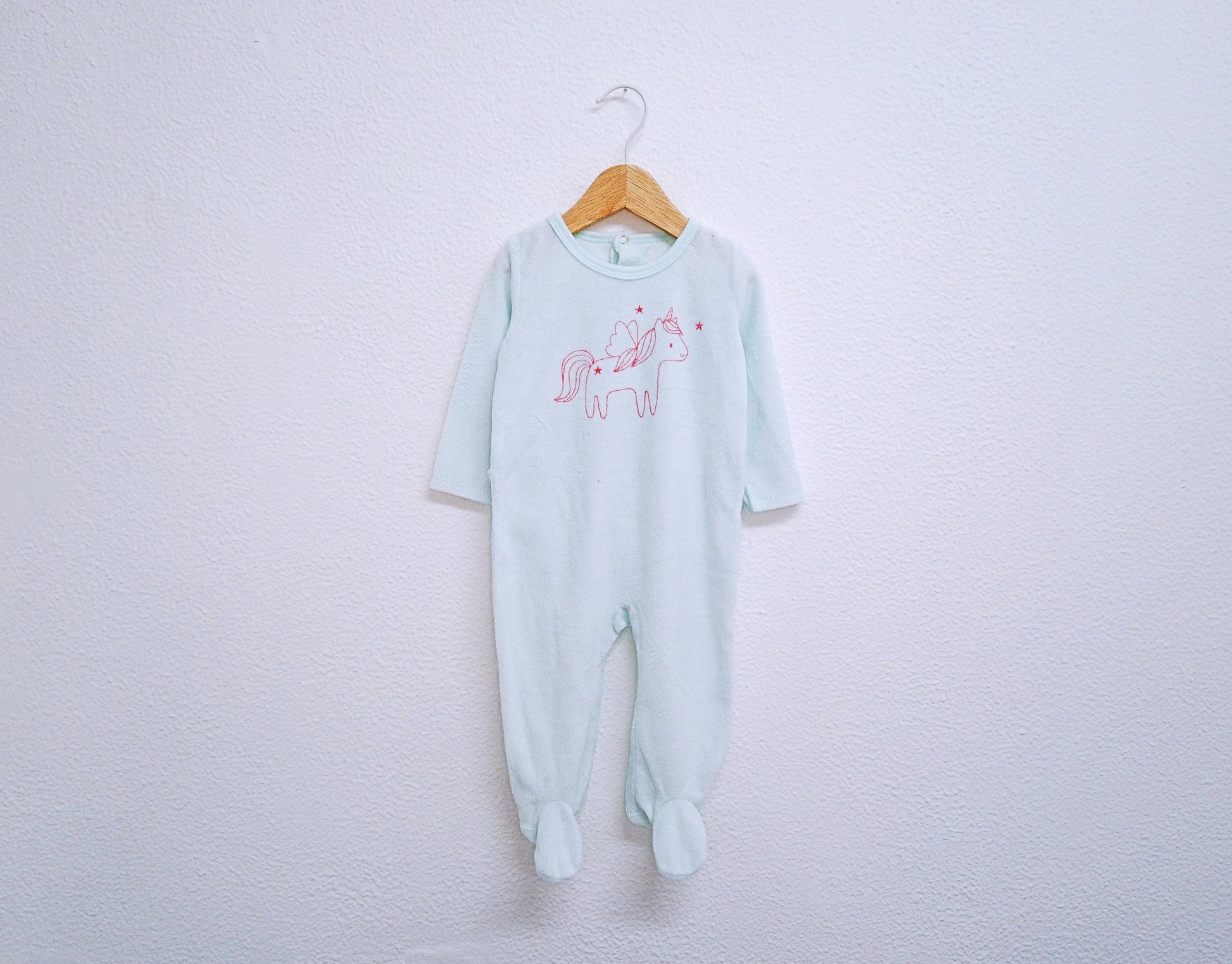 Babygrow c/ pés para Bebé Menina de 6 - 9 meses | Clobies