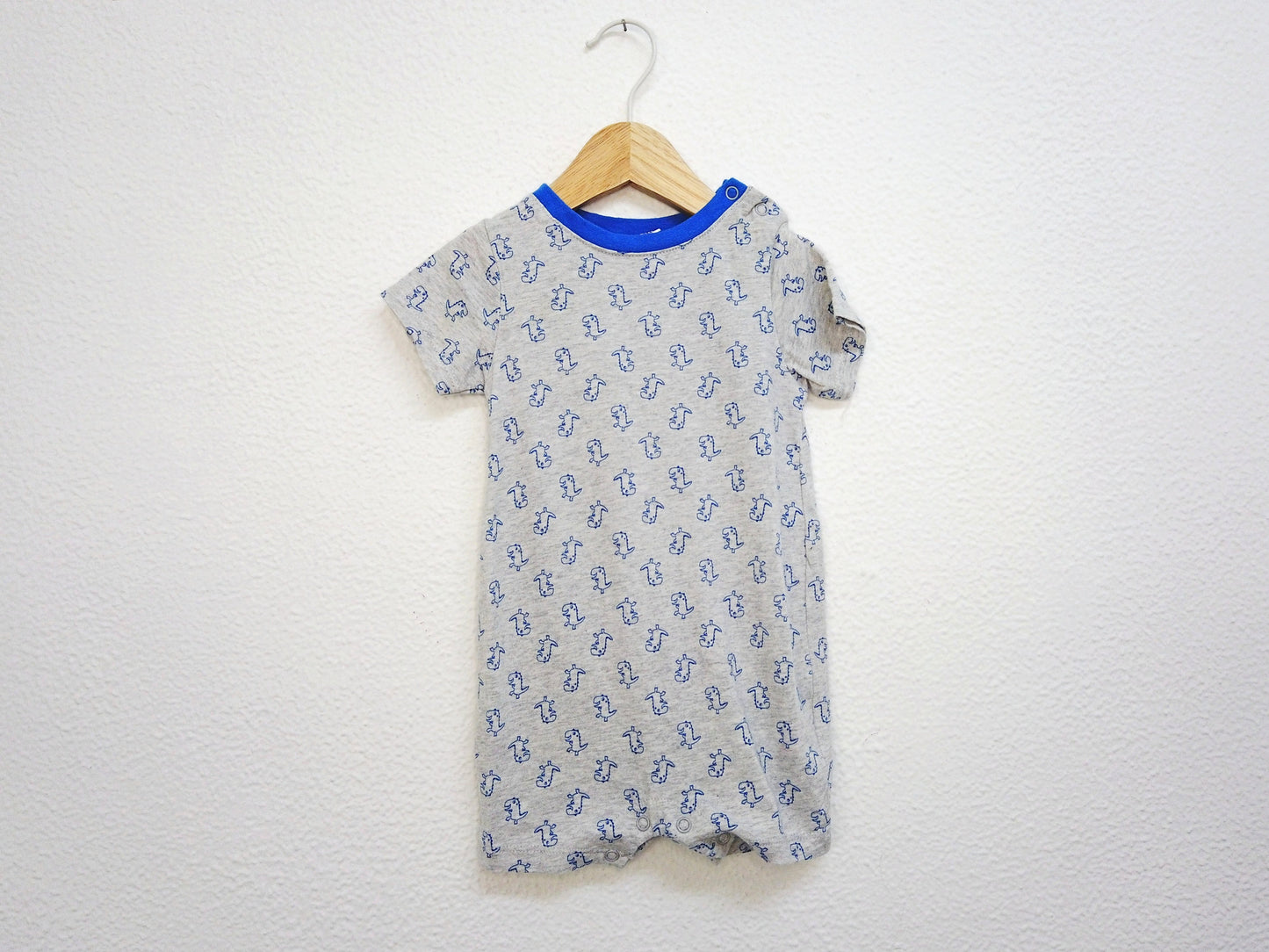 Pijama macacão manga curta para Bebé Menino de 6 - 9 meses | Clobies