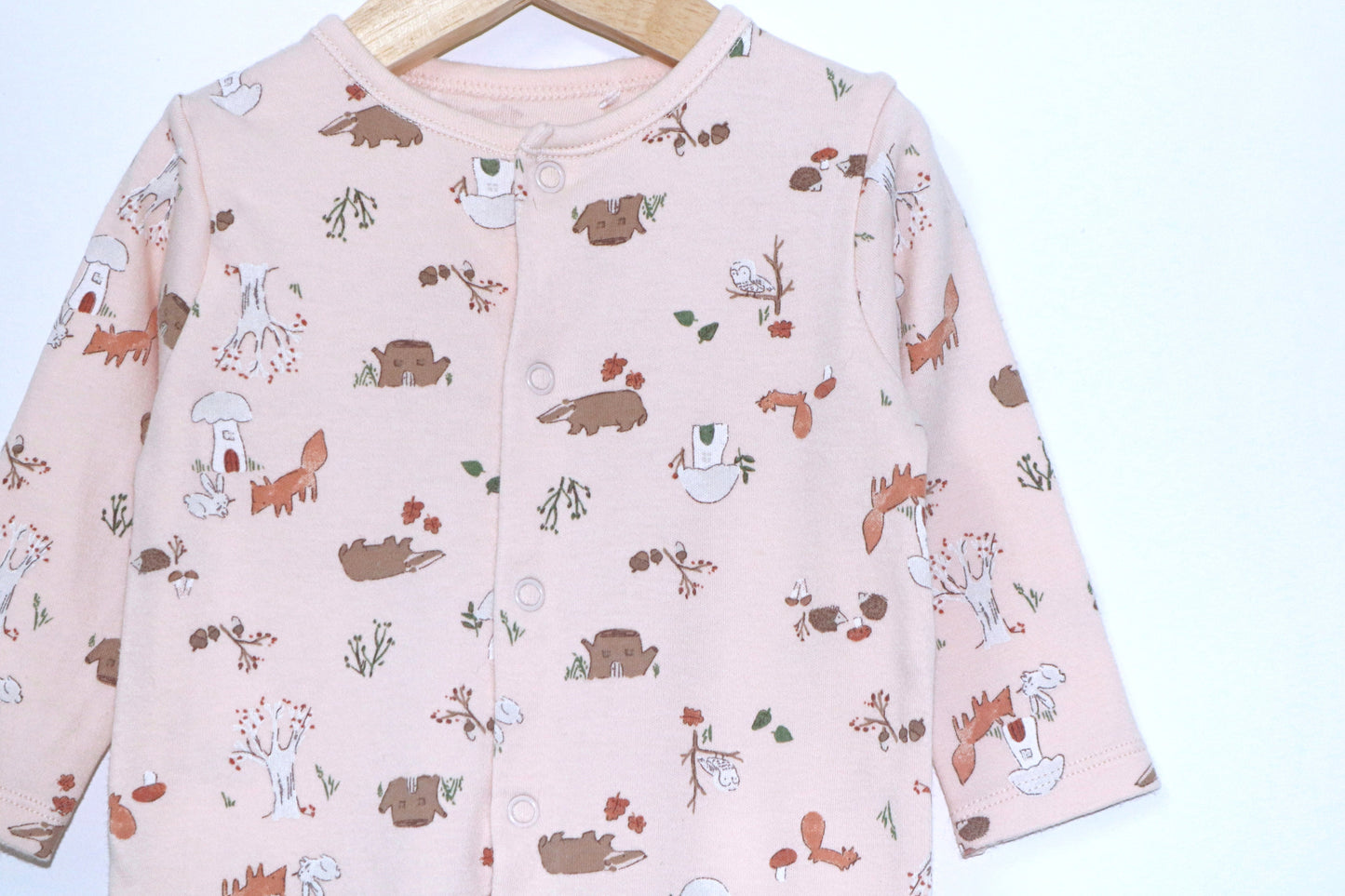 Babygrow c/ pés para Bebé Menina de 1 - 3 meses | Clobies