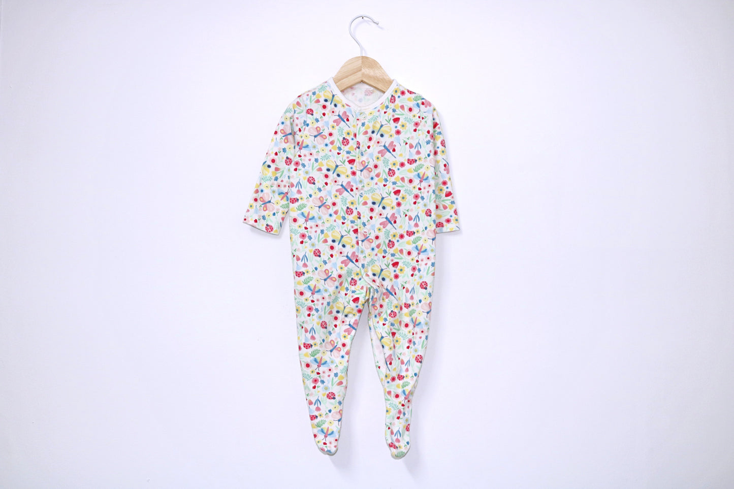 Babygrow c/ pés para Bebé Menina de 3 - 6 meses | Clobies