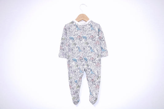 Babygrow c/ pés para Bebé Menina de 3 - 6 meses | Clobies