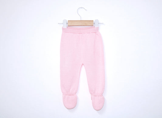 Calças c/ pés para Bebé Menina de 3 - 6 meses | Clobies