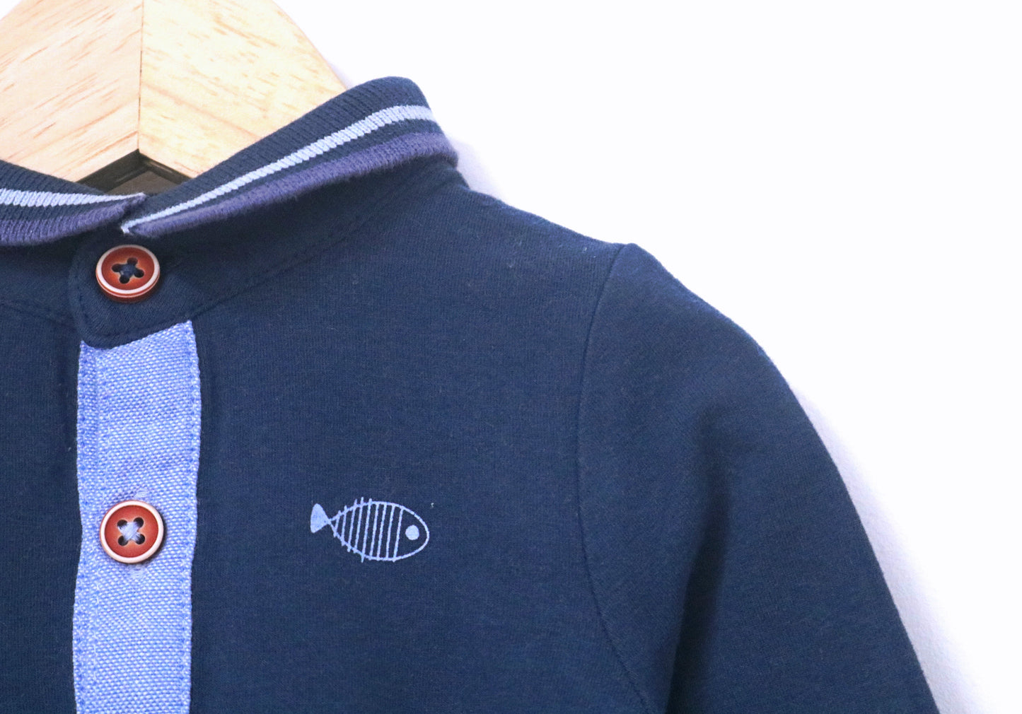Body Polo manga comprida para Bebé Menino de 3 - 6 meses | Clobies