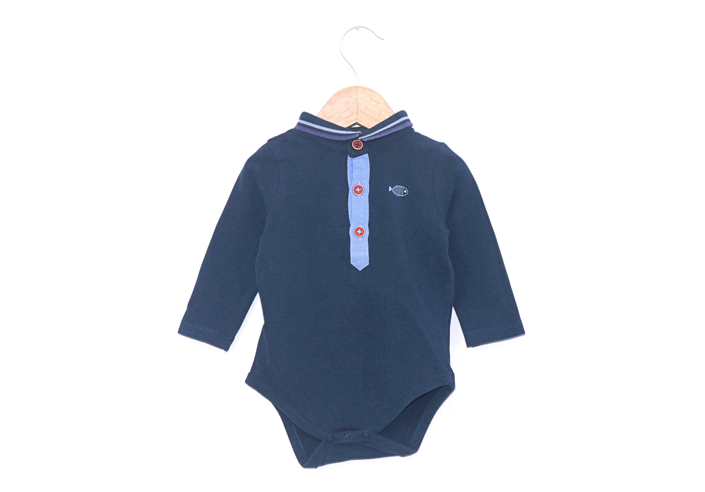 Body Polo manga comprida para Bebé Menino de 3 - 6 meses | Clobies