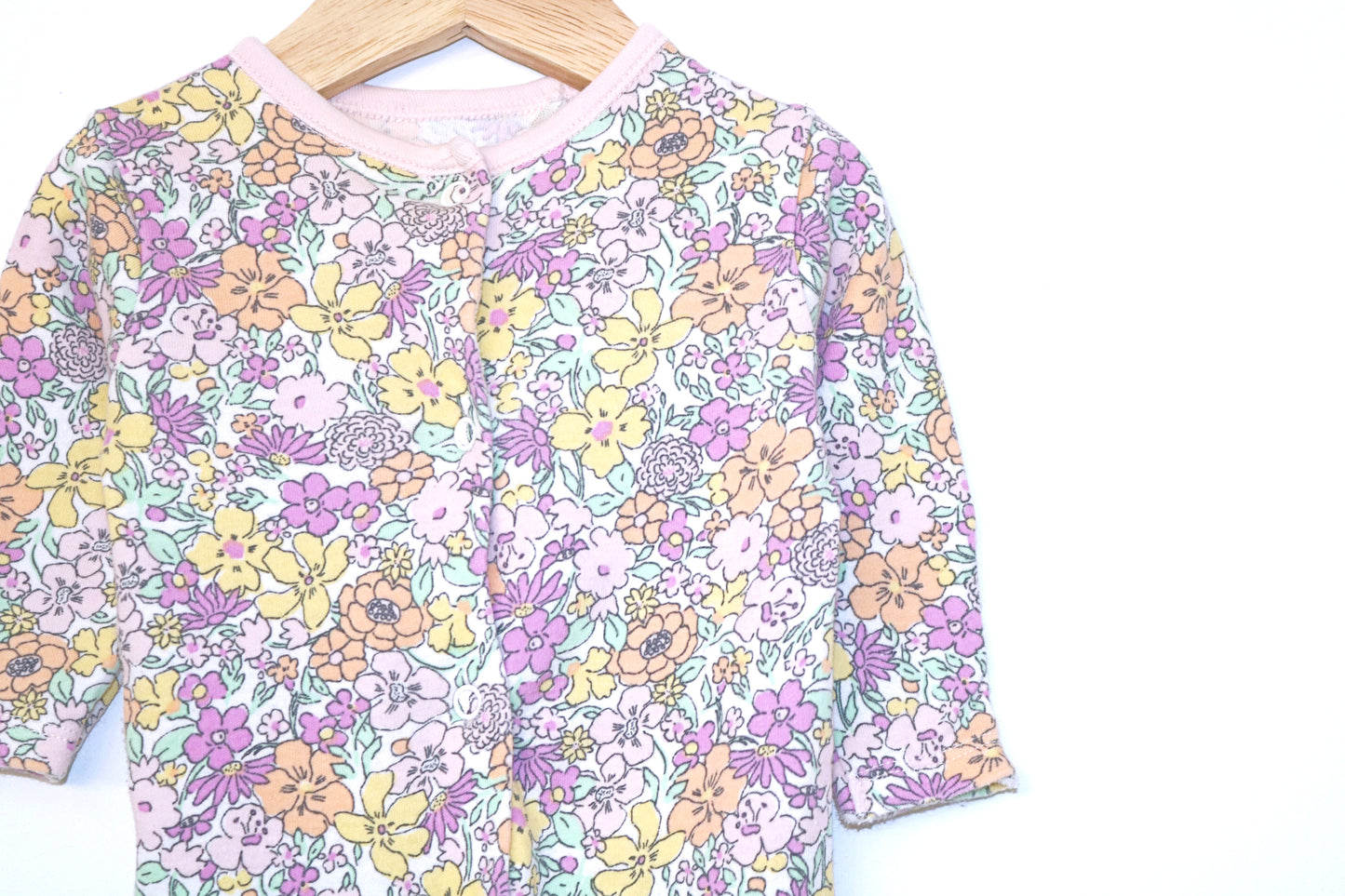 Babygrow c/ pés para Bebé Menina de 0/1 meses | Clobies