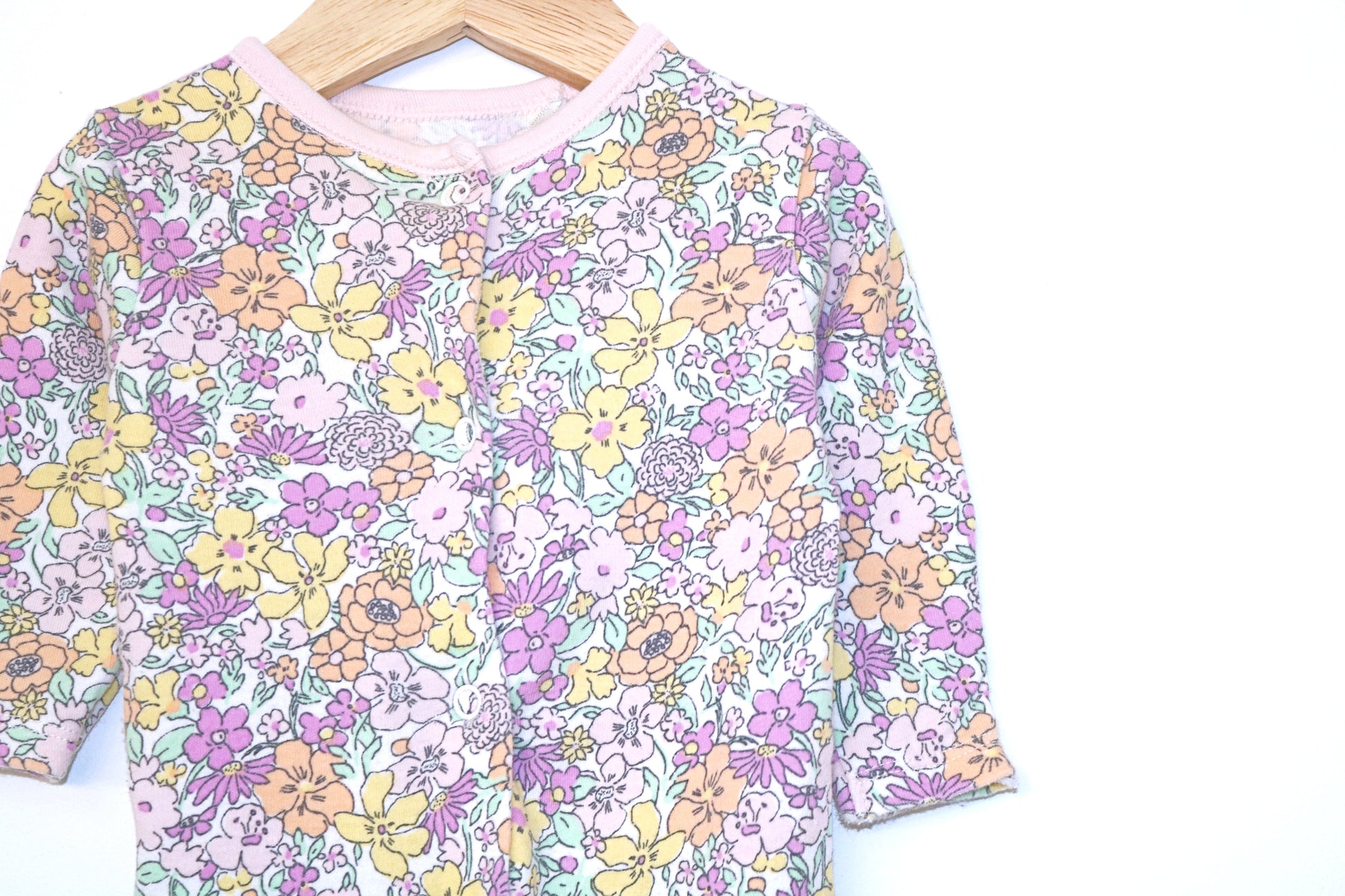 Babygrow c/ pés para Bebé Menina de 0/1 meses | Clobies