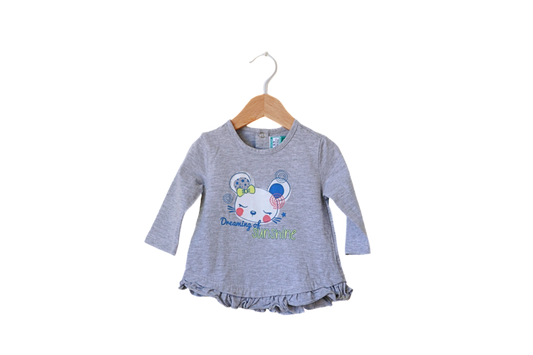 Camisola de Algodão Fina para Bebé Menina de 6 - 9 meses | Clobies