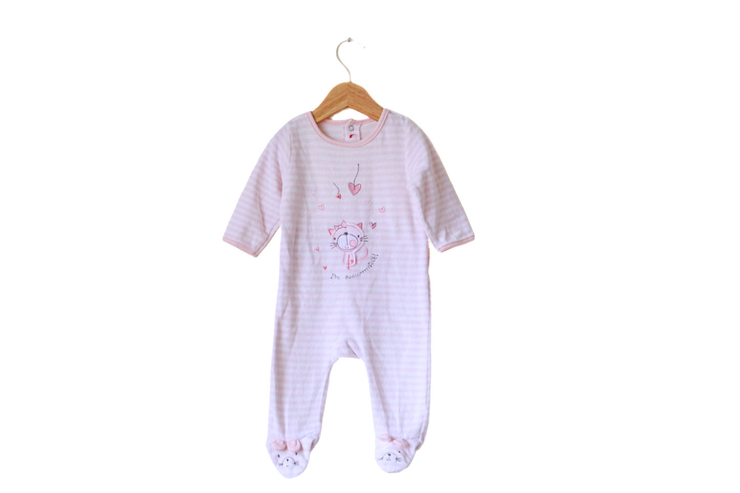 Babygrow c/ pés para Bebé Menina de 3 - 6 meses | Clobies