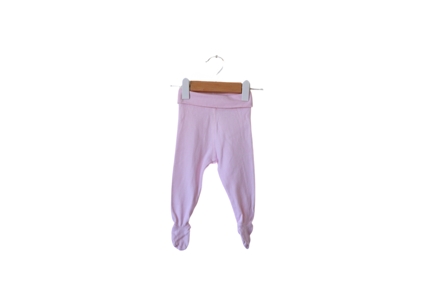 Calças c/ pés para Bebé Menina de 3 - 6 meses | Clobies