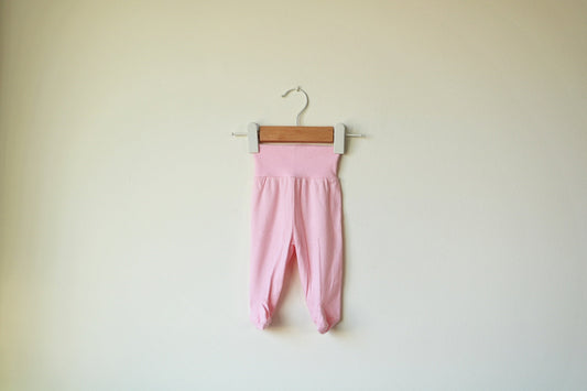 Calças c/ pés para Bebé Menina de 1 - 3 meses | Clobies