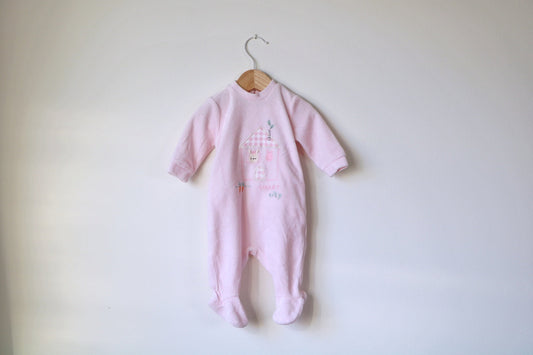 Babygrow c/ pés para Bebé Menina de 0/1 meses | Clobies