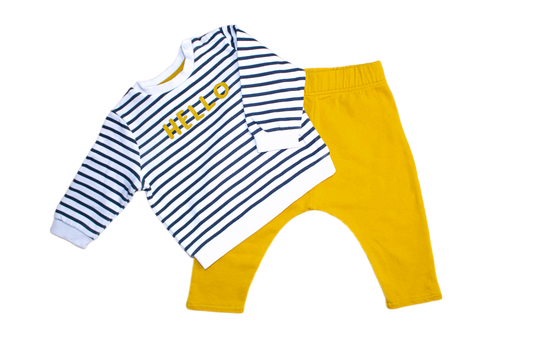 Clobies | Conjunto 'Hello' para Bebé Menina, Bebé Menino de 6 - 9 meses
