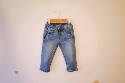 Calças de ganga (jeans) para Bebé Menino de 6 - 9 meses | Clobies