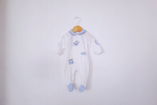 Babygrow c/ pés para Bebé Menino de 0/1 meses | Clobies