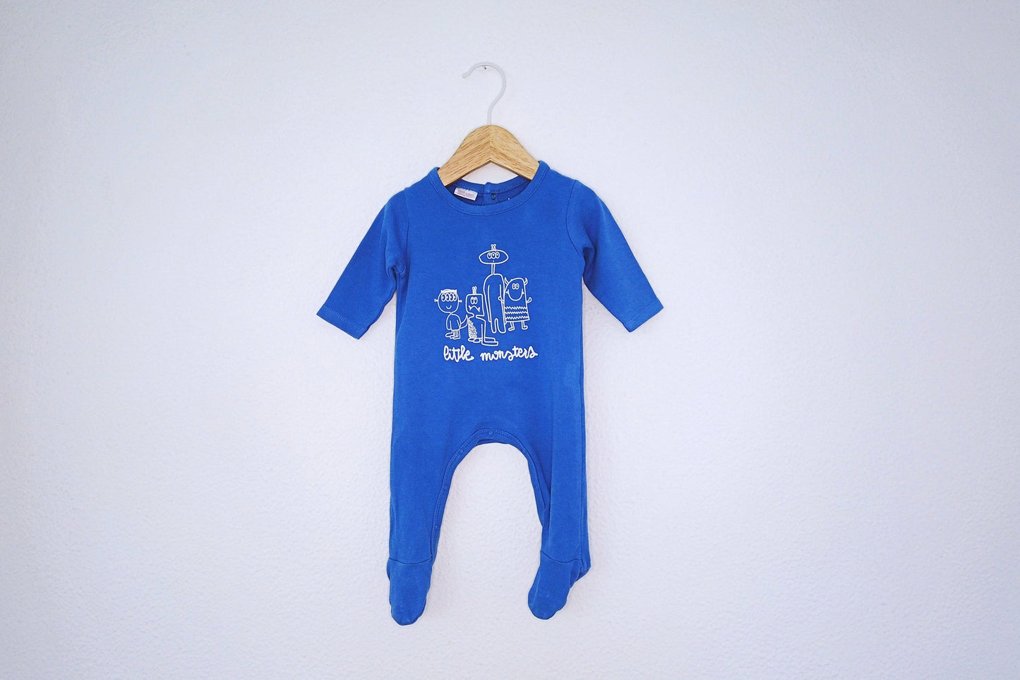 Babygrow c/ pés para Bebé Menino de 1 - 3 meses | Clobies