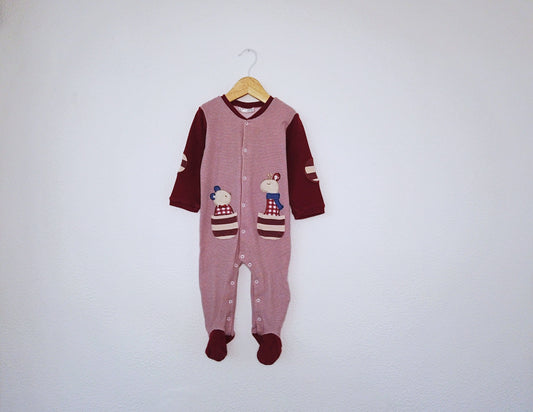 Babygrow c/ pés para Bebé Menina, Bebé Menino de 6 - 9 meses | Clobies