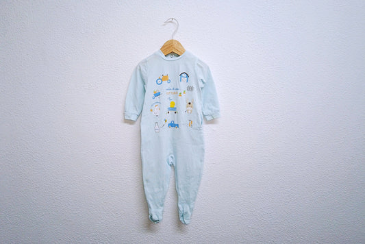 Babygrow c/ pés para Bebé Menino de 3 - 6 meses | Clobies