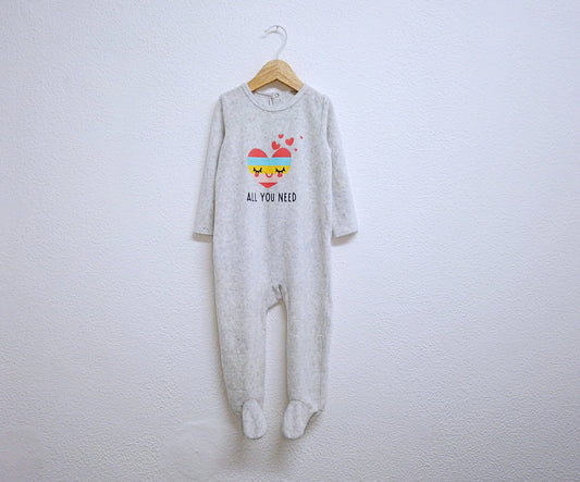 Babygrow c/ pés para Bebé Menina de 12 - 18 meses | Clobies