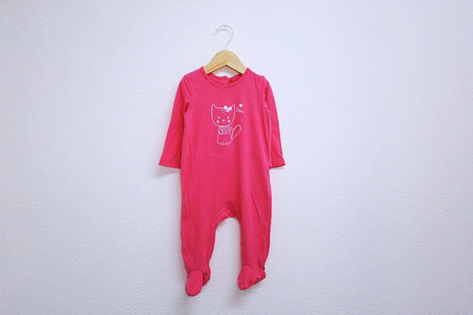 Babygrow c/ pés para Bebé Menina de 9 - 12 meses | Clobies