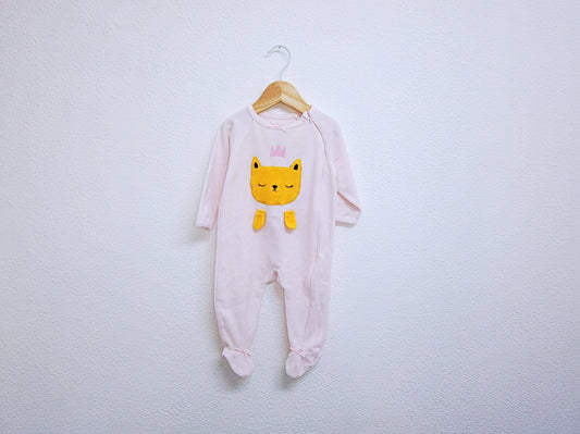 Babygrow c/ pés para Bebé Menina de 3 - 6 meses | Clobies