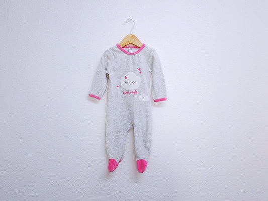 Babygrow c/ pés para Bebé Menina de 3 - 6 meses | Clobies