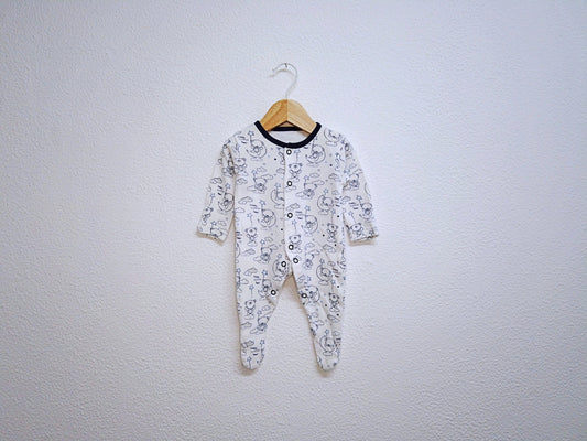 Babygrow c/ pés para Bebé Menino de 0/1 meses | Clobies