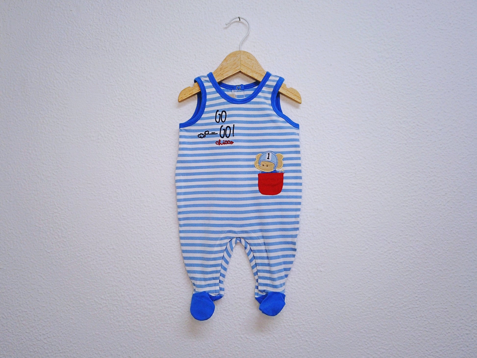 Babygrow c/ pés para Bebé Menino de 0/1 meses | Clobies