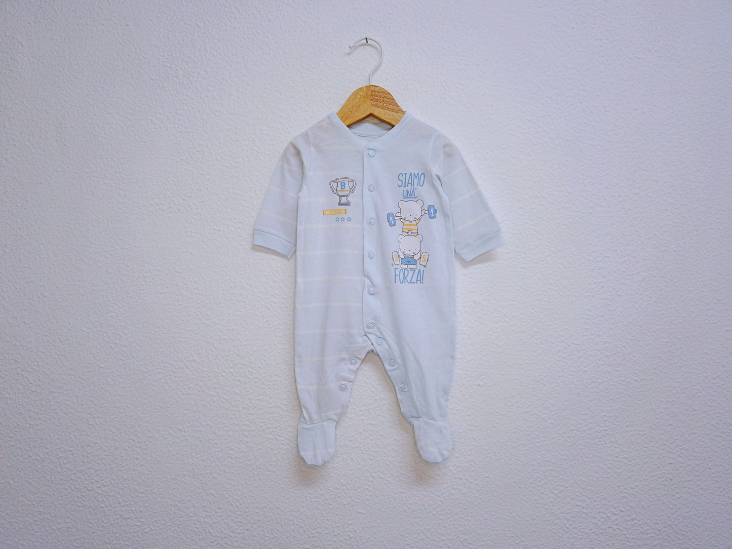 Babygrow c/ pés para Bebé Menino de 0/1 meses | Clobies