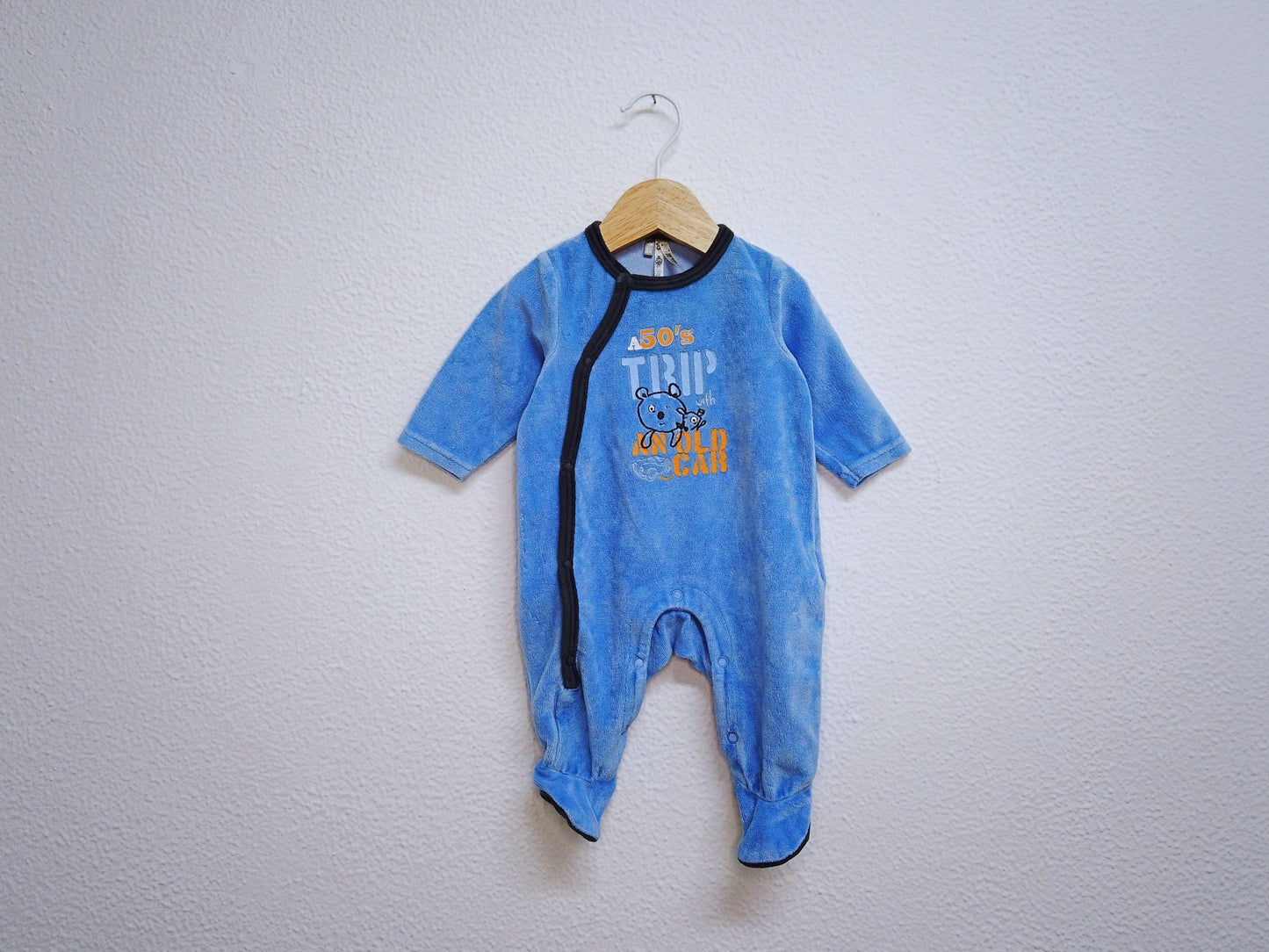 Babygrow c/ pés para Bebé Menino de 0/1 meses | Clobies