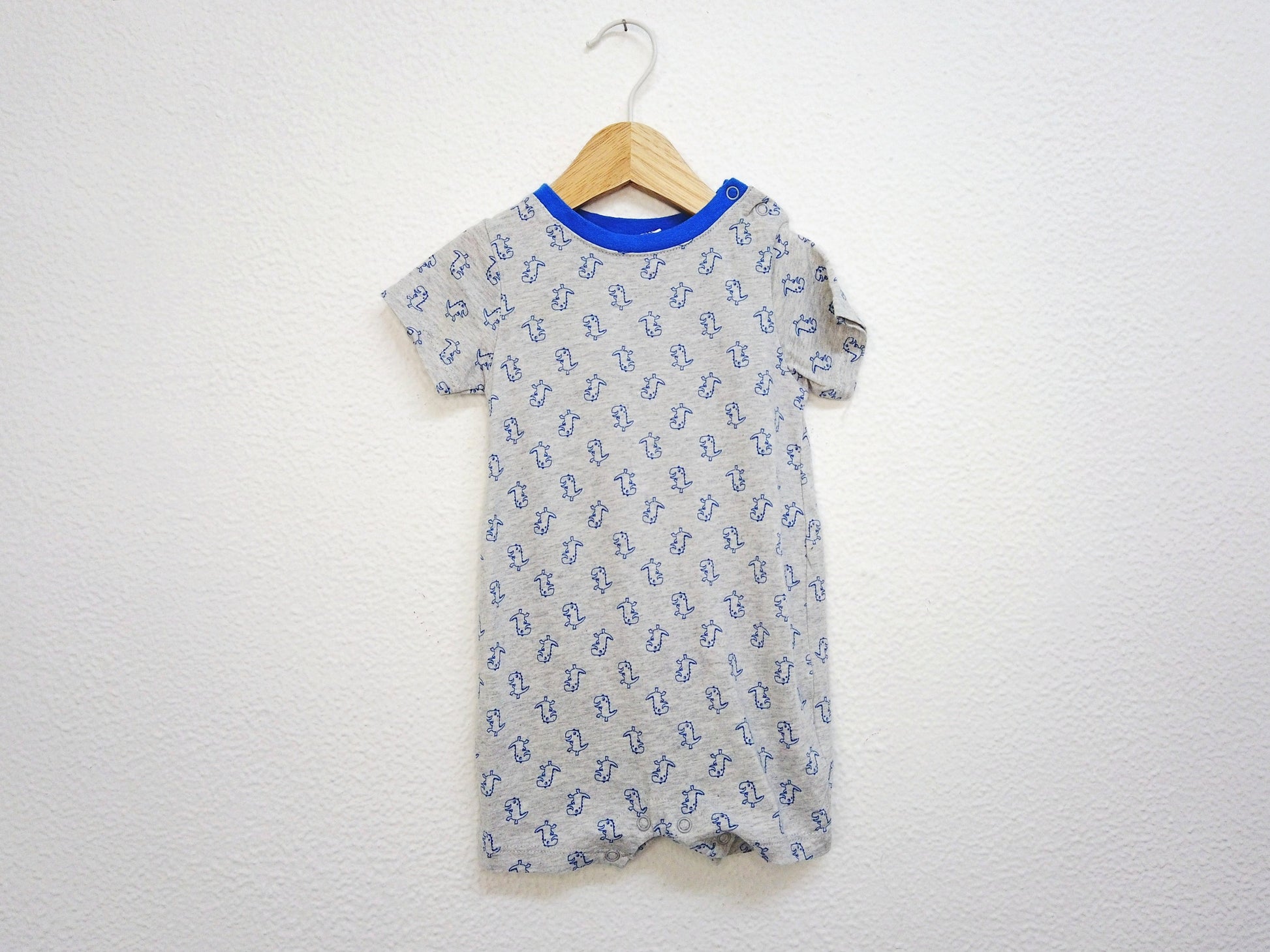 Pijama macacão manga curta para Bebé Menino de 6 - 9 meses | Clobies