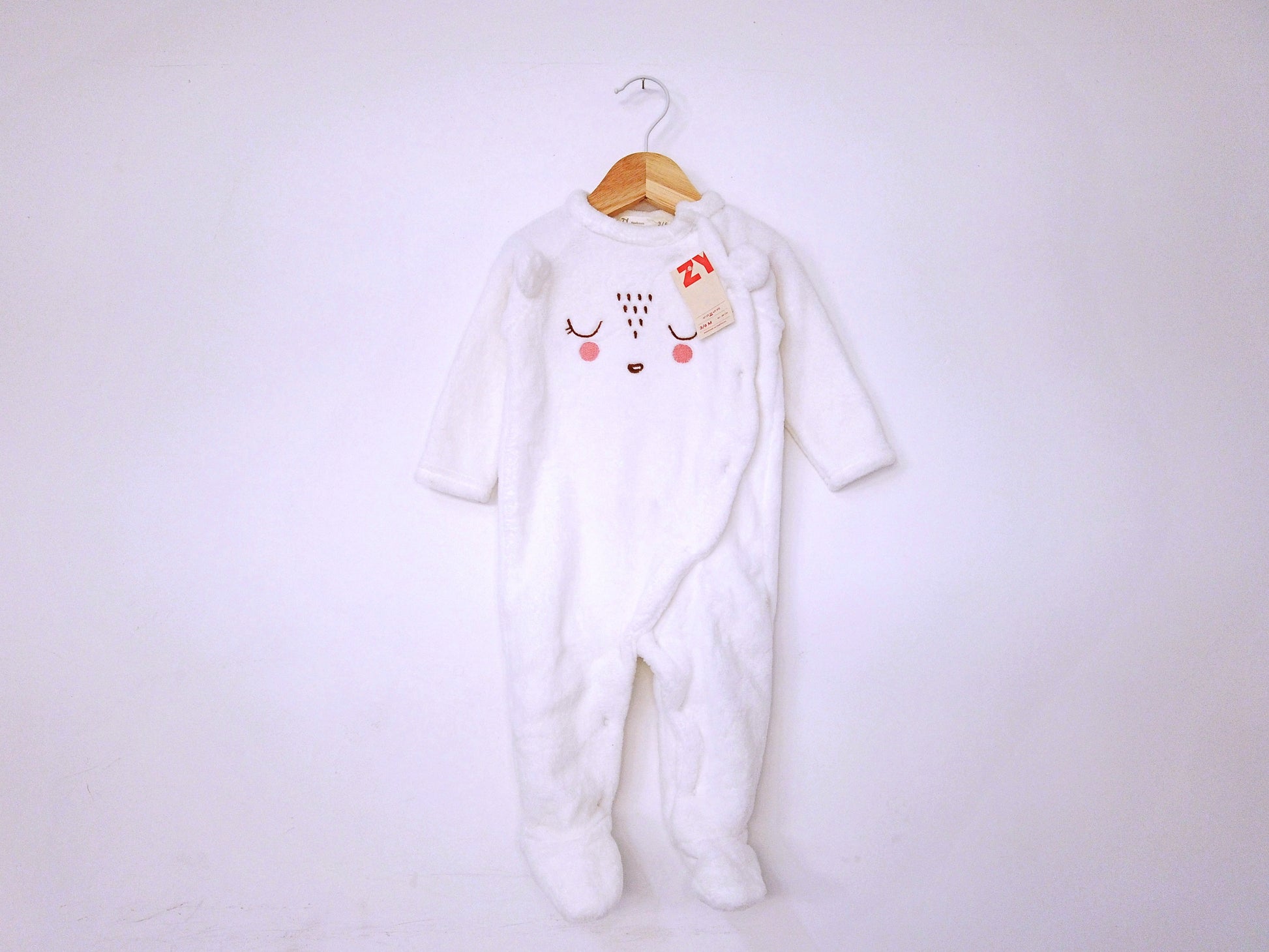 Babygrow c/ pés para Bebé Menina de 3 - 6 meses | Clobies