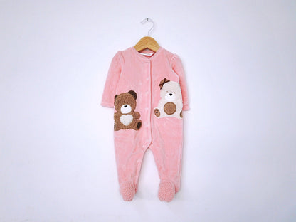 Babygrow c/ pés para Bebé Menina de 1 - 3 meses | Clobies