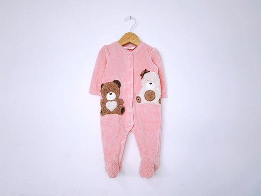 Babygrow c/ pés para Bebé Menina de 1 - 3 meses | Clobies