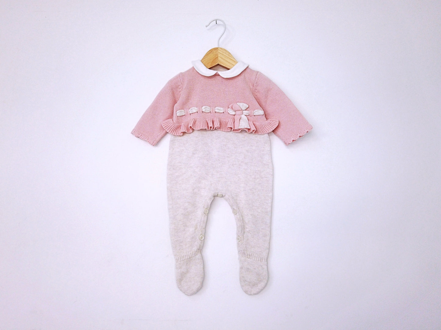 Babygrow c/ pés para Bebé Menina de 1 - 3 meses | Clobies