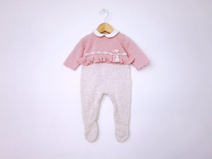 Babygrow c/ pés para Bebé Menina de 1 - 3 meses | Clobies