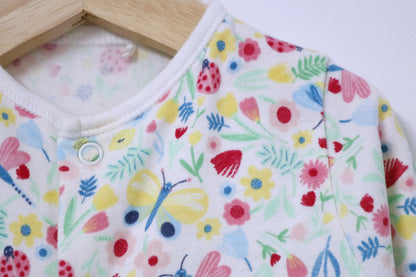 Babygrow c/ pés para Bebé Menina de 3 - 6 meses | Clobies