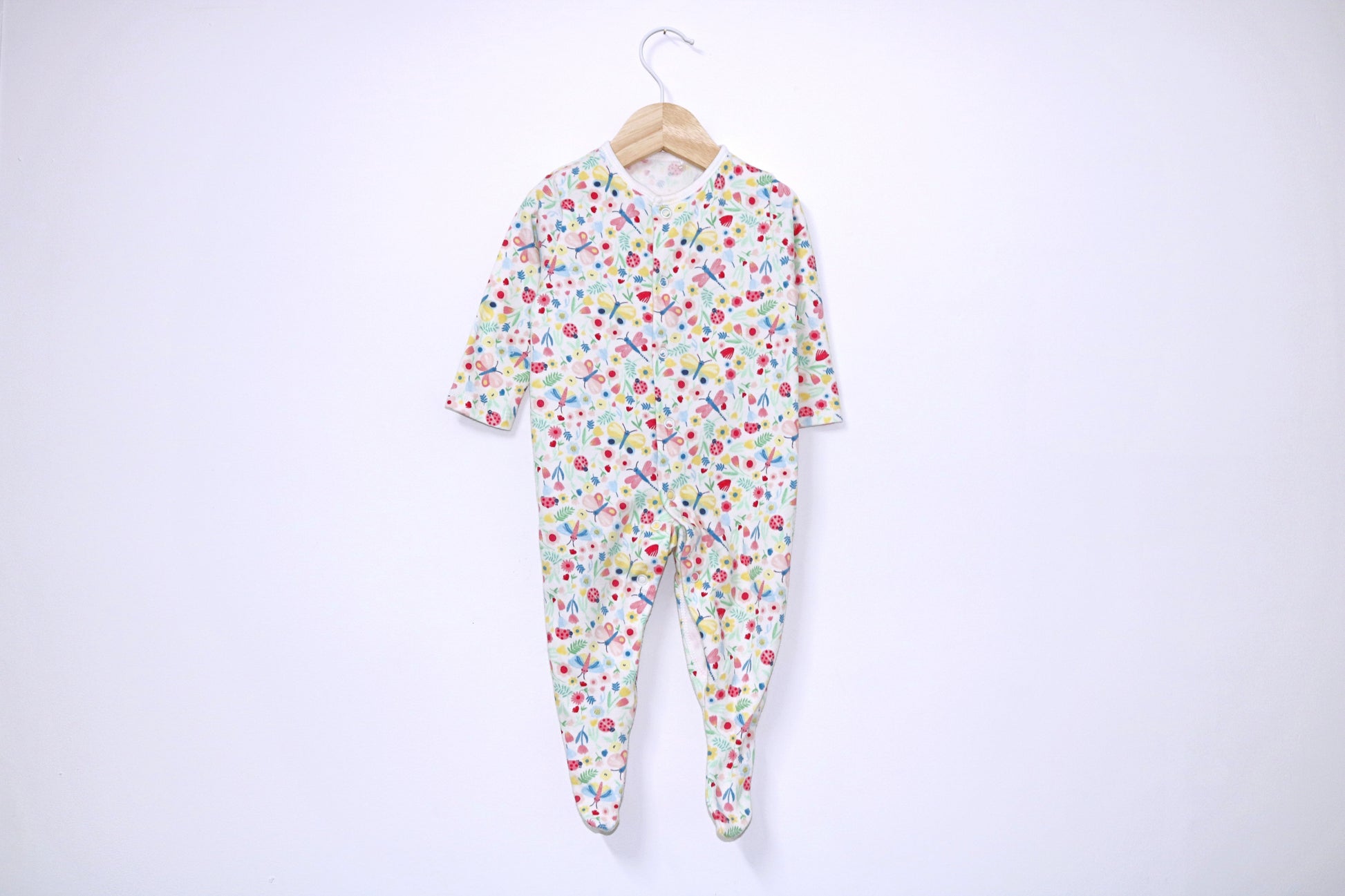 Babygrow c/ pés para Bebé Menina de 3 - 6 meses | Clobies