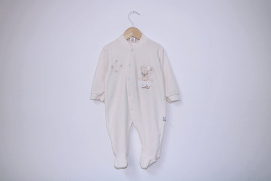 Babygrow c/ pés para Bebé Menina de 3 - 6 meses | Clobies