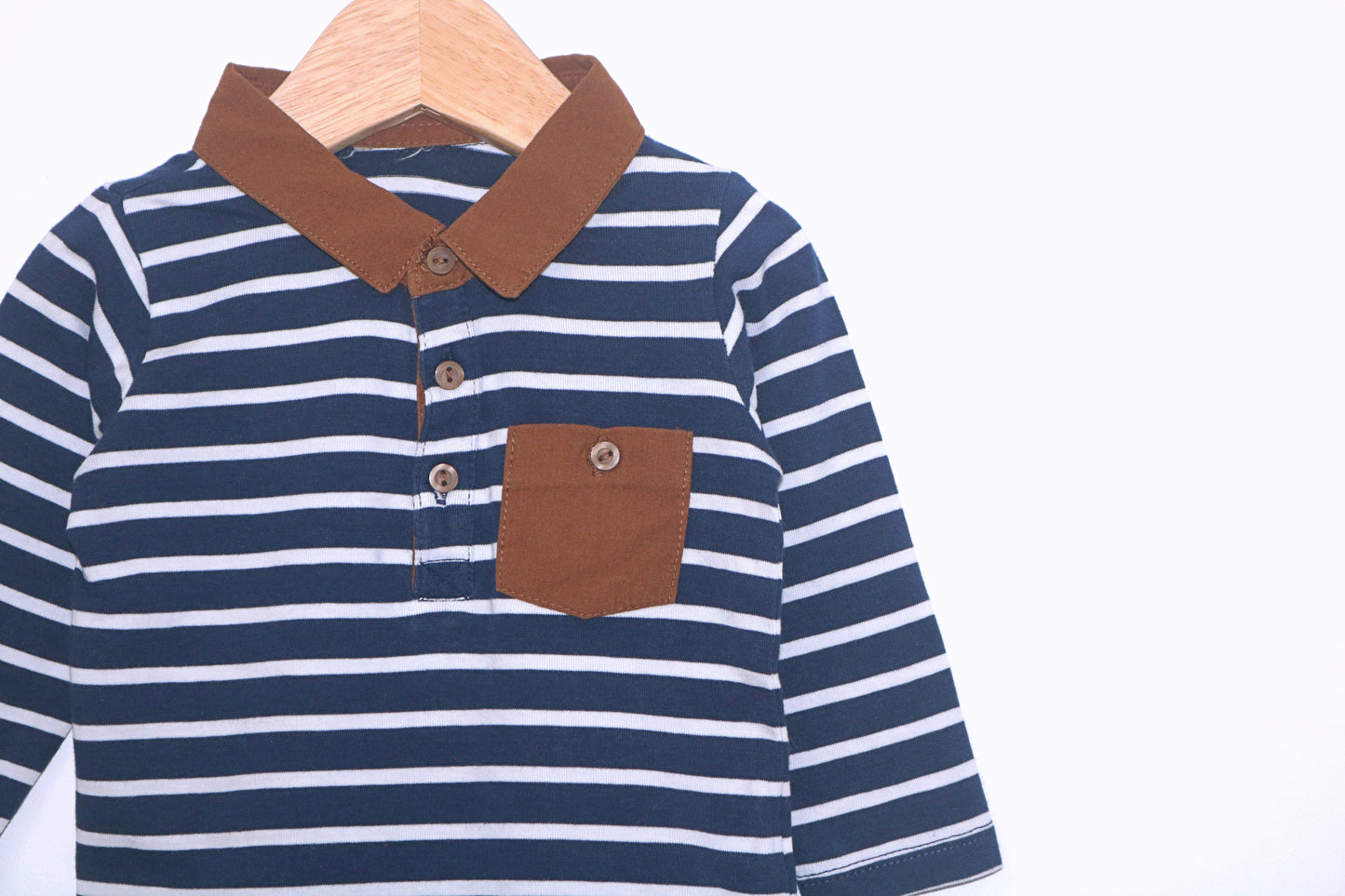 Body Polo manga comprida para Bebé Menino de 3 - 6 meses | Clobies