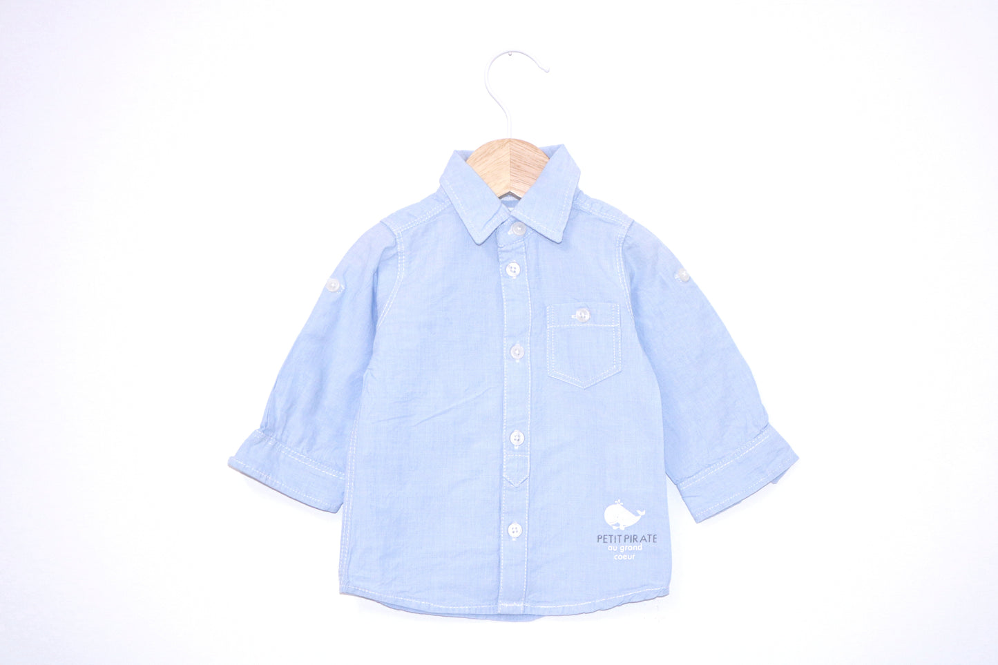 Camisa para Bebé Menino de 1 - 3 meses | Clobies