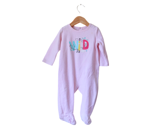 Babygrow c/ pés para Bebé Menina de 6 - 9 meses | Clobies