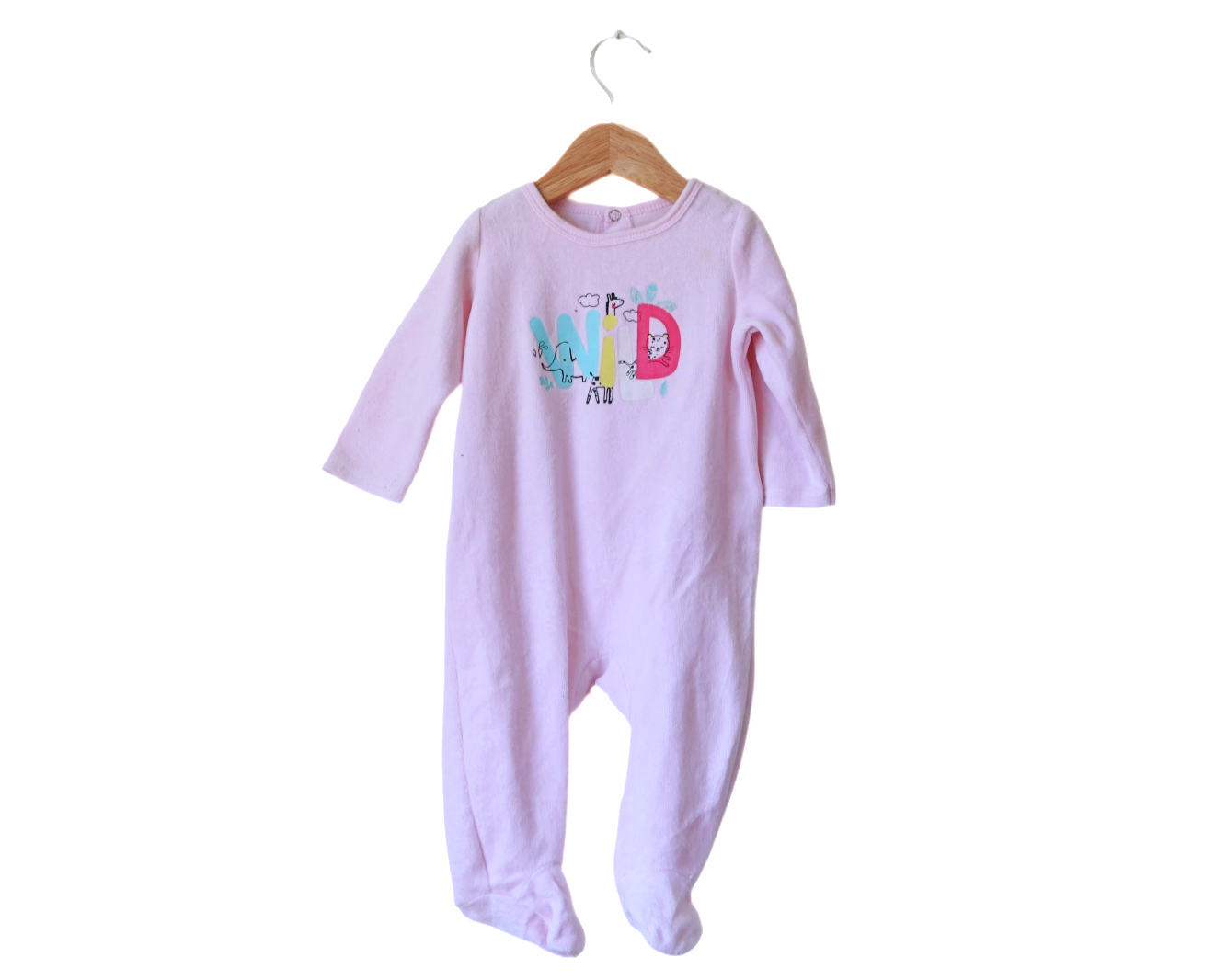 Babygrow c/ pés para Bebé Menina de 6 - 9 meses | Clobies