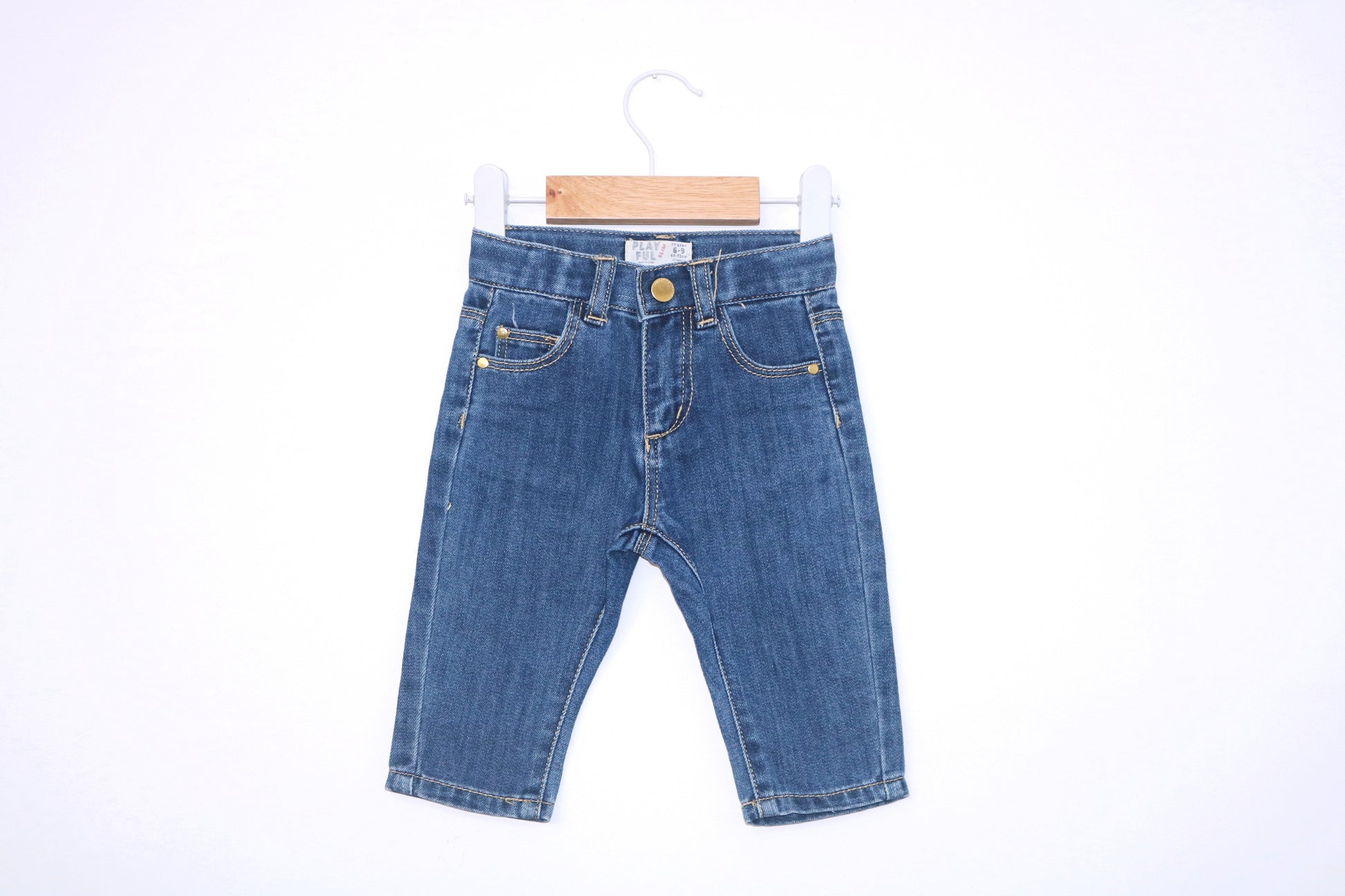 Calças de ganga (jeans) para Bebé Menina, Bebé Menino de 6 - 9 meses | Clobies