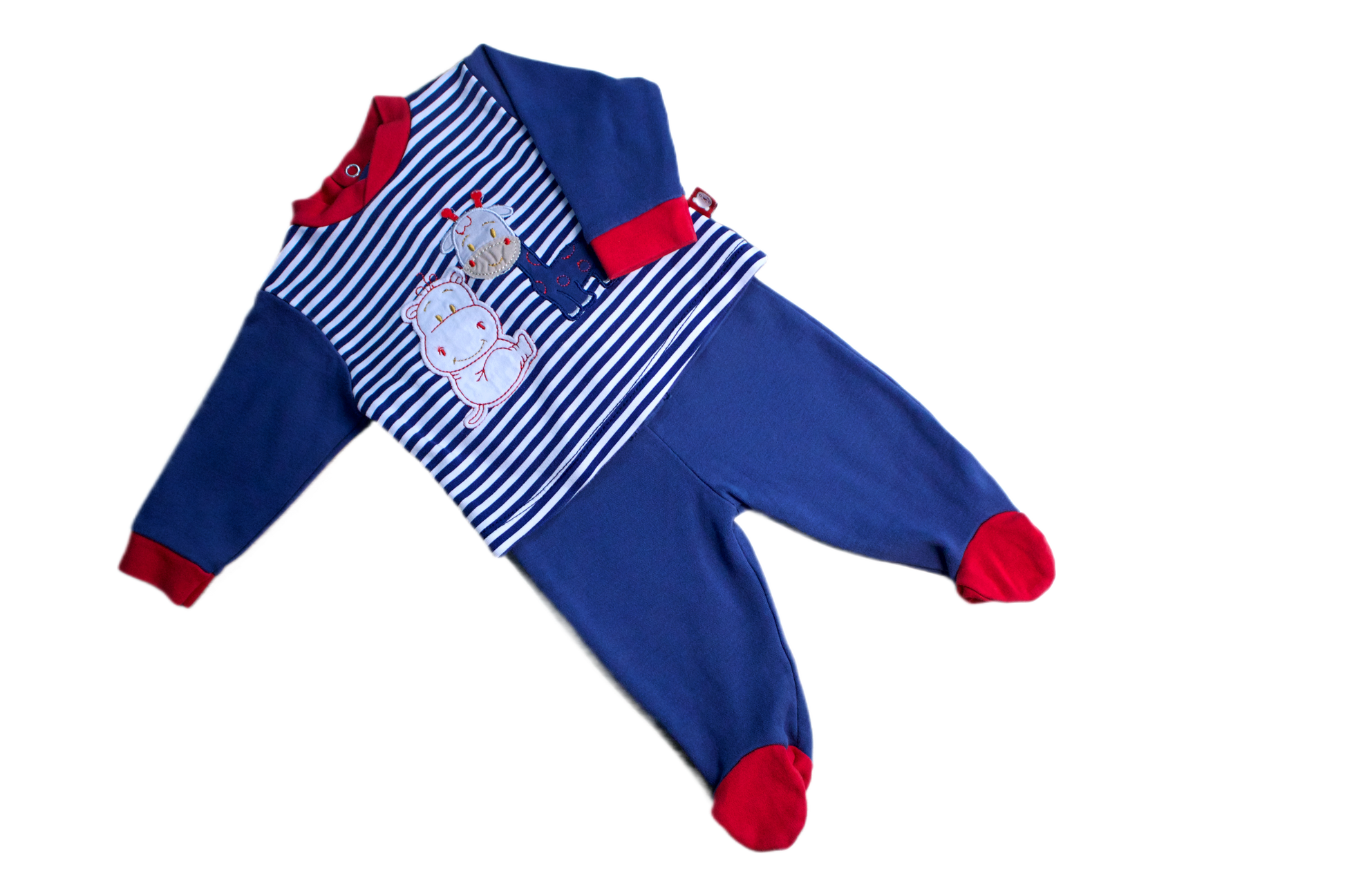 Clobies | Conjunto Camisola e Calças com pés para Bebé Menino de 0/1 meses