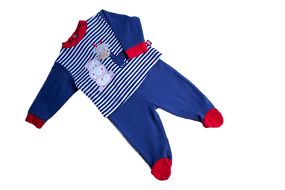 Clobies | Conjunto Camisola e Calças com pés para Bebé Menino de 0/1 meses
