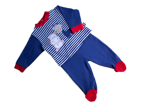 Clobies | Conjunto Camisola e Calças com pés para Bebé Menino de 0/1 meses